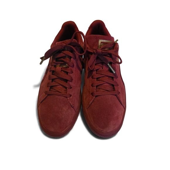 PUMA Suede Kids Lace-Up Sneakers Burgundy Red Youth Size 5 Casual Shoes - Picture 10 of 10